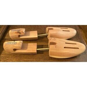 Lands' End Cedar Shoe Trees Stretchers Mens Pair Size L Wooden